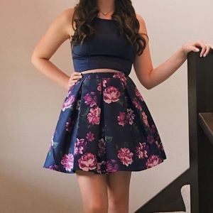 Sequin Hearts two piece homecoming dress